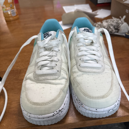 Size 9.5 - Nike Air Force 1 Crater Move To Zero White Dynamic Turquoise W NBS056