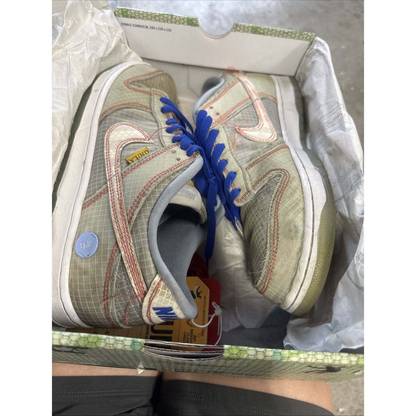 Size 9 - Nike Dunk Low x Union LA Passport Pack - Argon