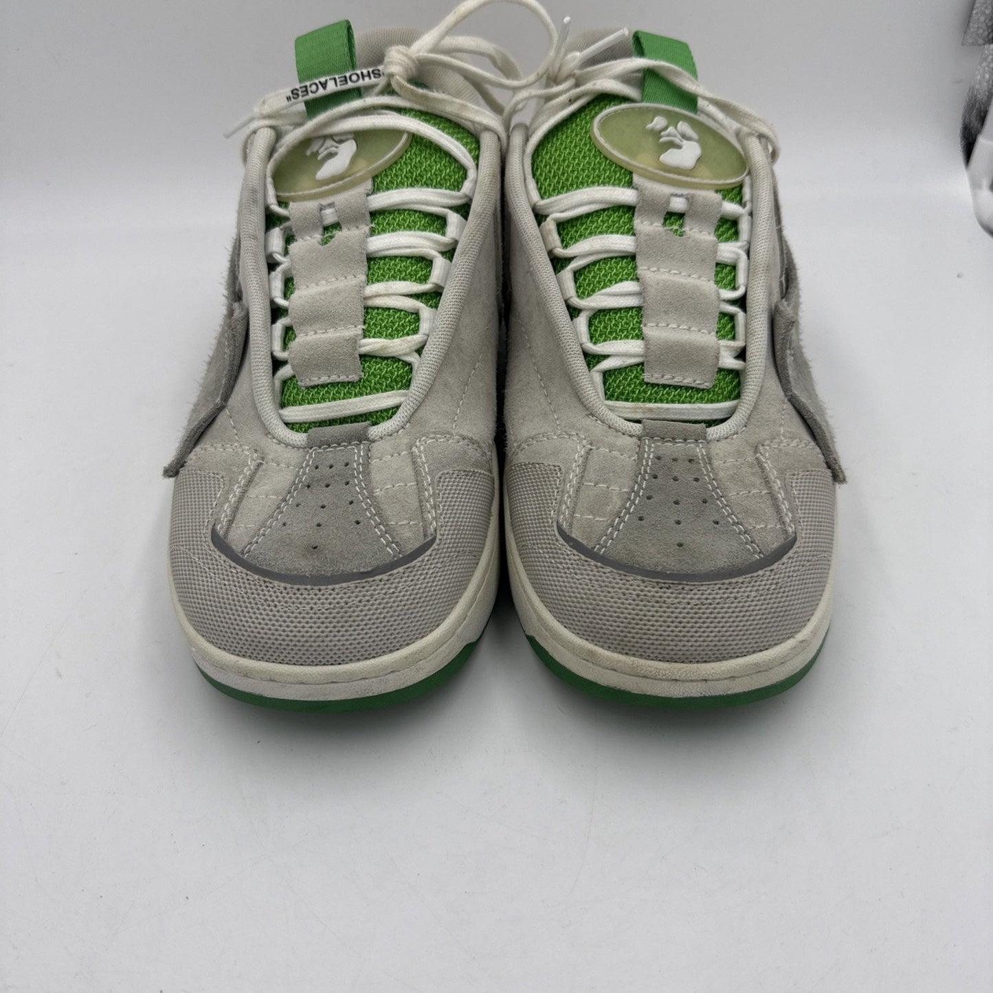 Size 43 EU US 10 Off-White Grey and Green Arrow Skate Sneakers