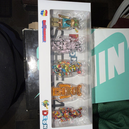 MEDICOM BEARBRICK DESIGNERCON 2022 ARTIST SERIES 4 100% SET OF 5