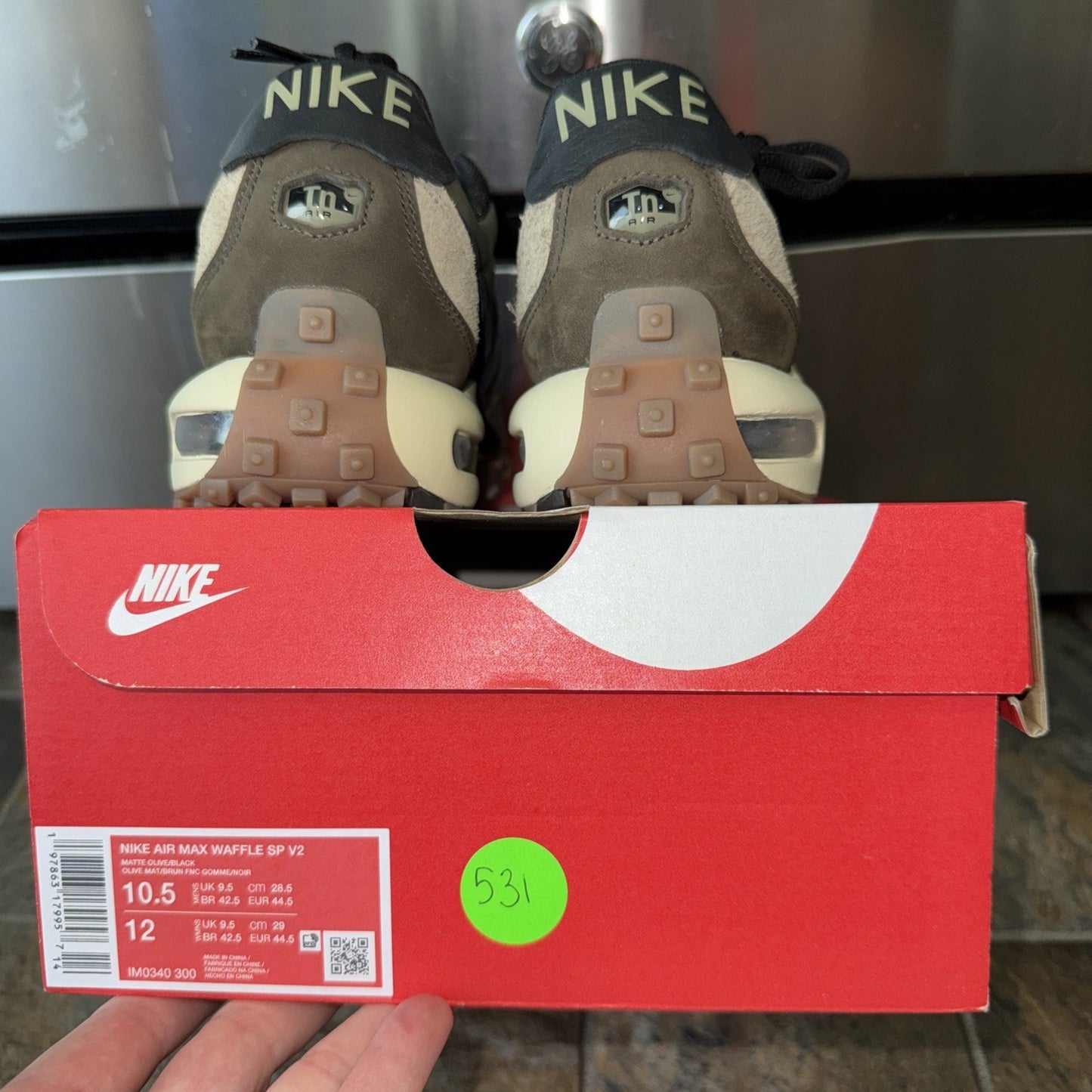 Size 10.5 - Nike Air Max Waffle Racer SP Matte Olive