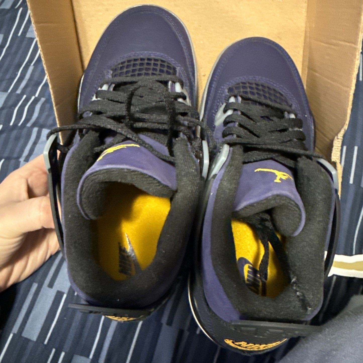Size 2Y Jordan 4 Lakers IB4388-500