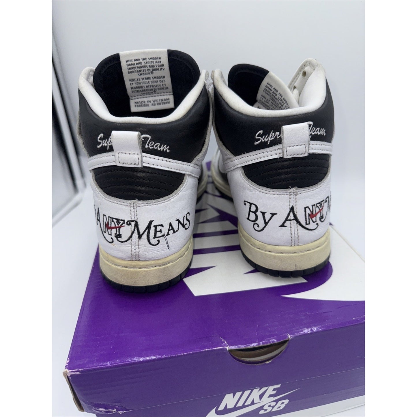 Size 7.5 - Nike Supreme x Dunk SB High By Any Means - Stormtrooper BS823
