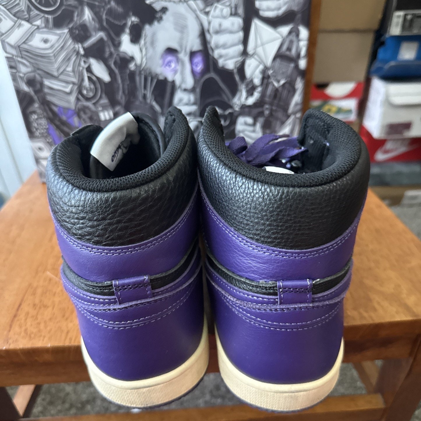 Size 15 Omi Reloaded High Black Purple Shoes BS201