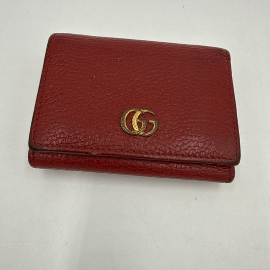 Red Gucci Card Holder Wallet