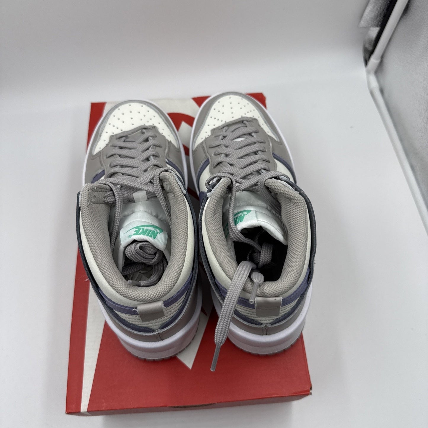 Nike Dunk High UP Women's Size 7.5 Sail Iron Purple College Grey DH3718-101 BOX BS753