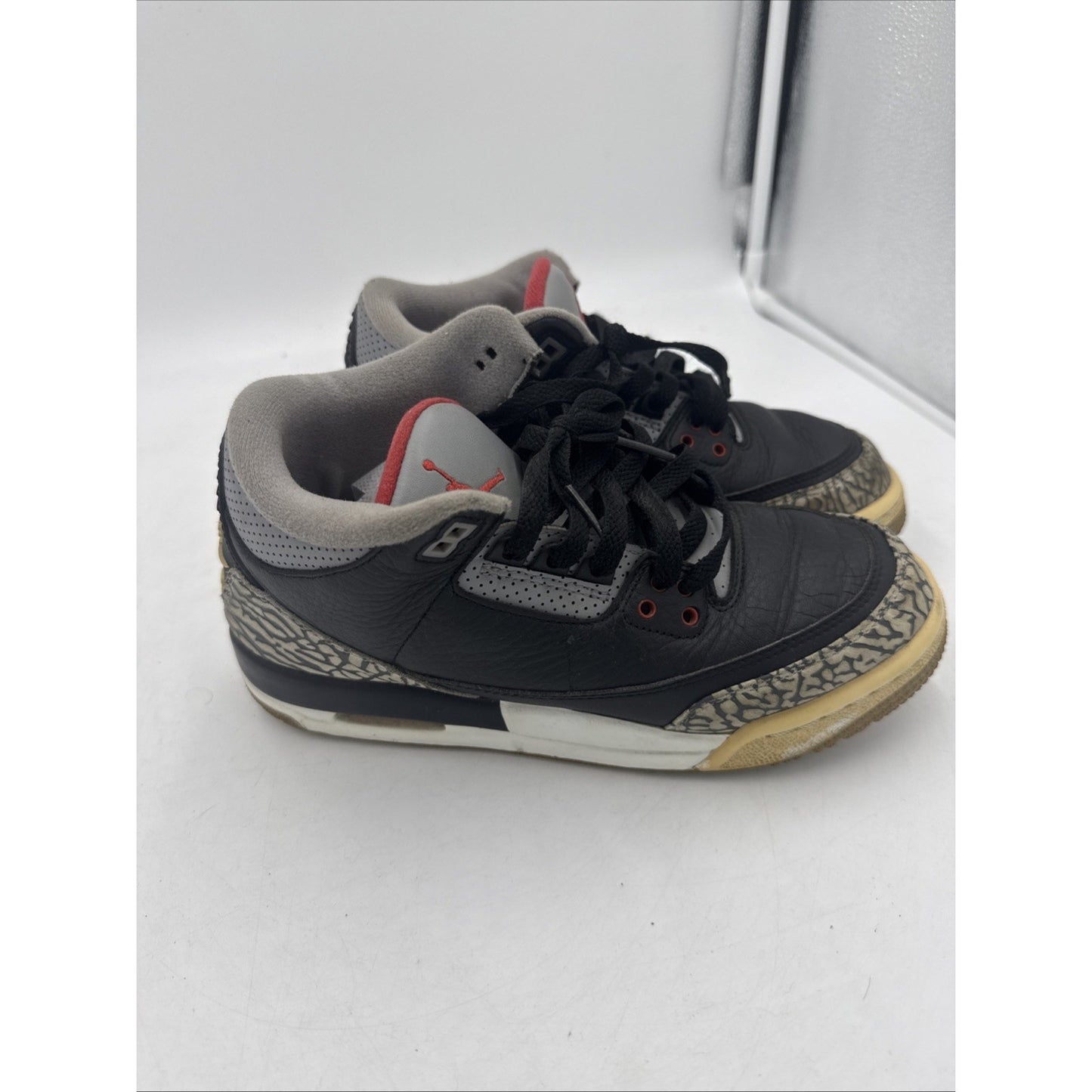 Size 5.5Y GS) - Jordan 3 Retro OG 2018 Mid Black Cement