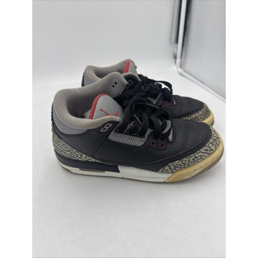Size 5.5Y GS) - Jordan 3 Retro OG 2018 Mid Black Cement