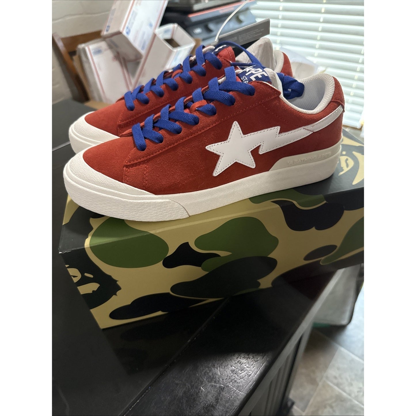 Size 8.5 - A Bathing Ape Mad Sta #1 M1 Red