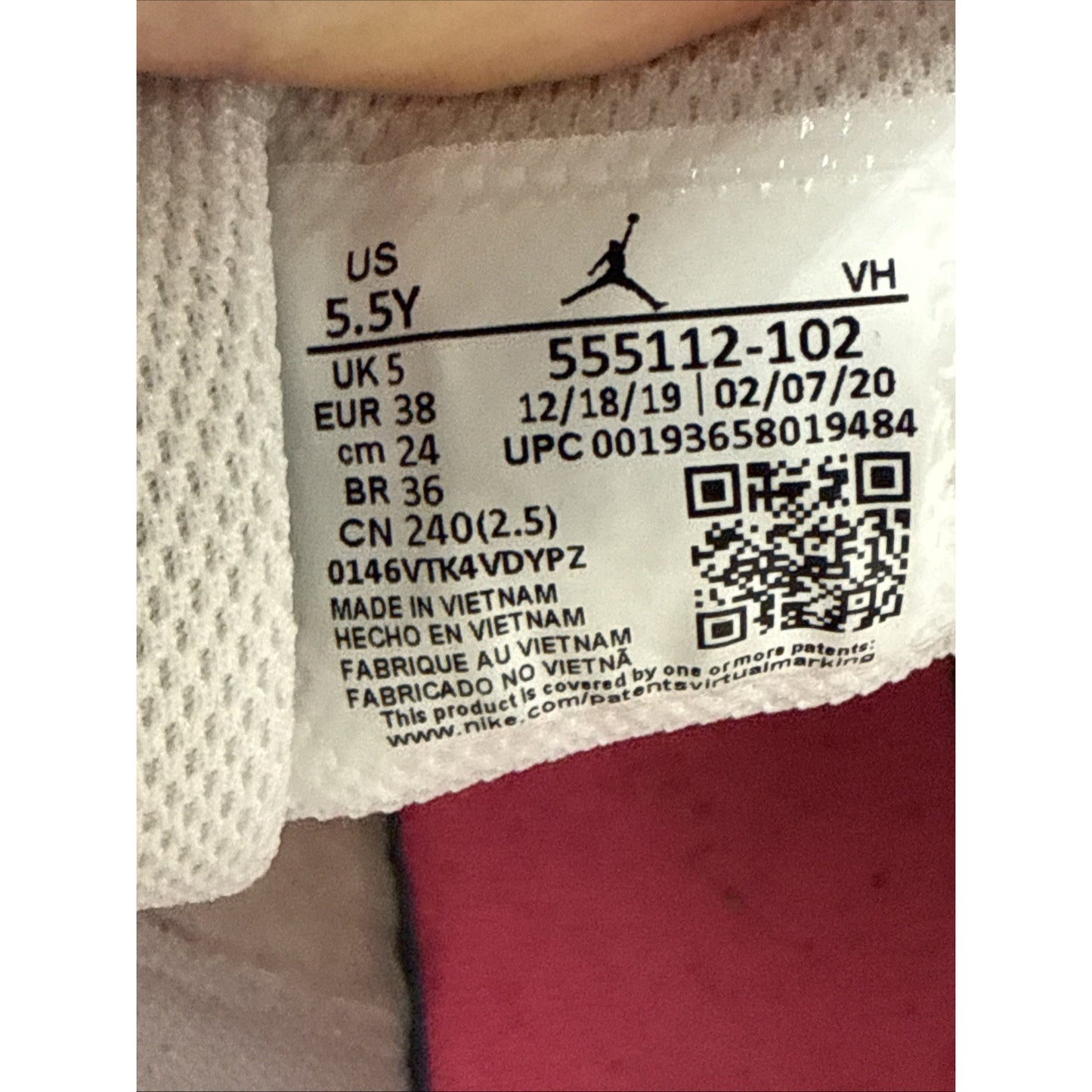 Size 5.5 (GS) - Jordan 1 Mid Digital Pink