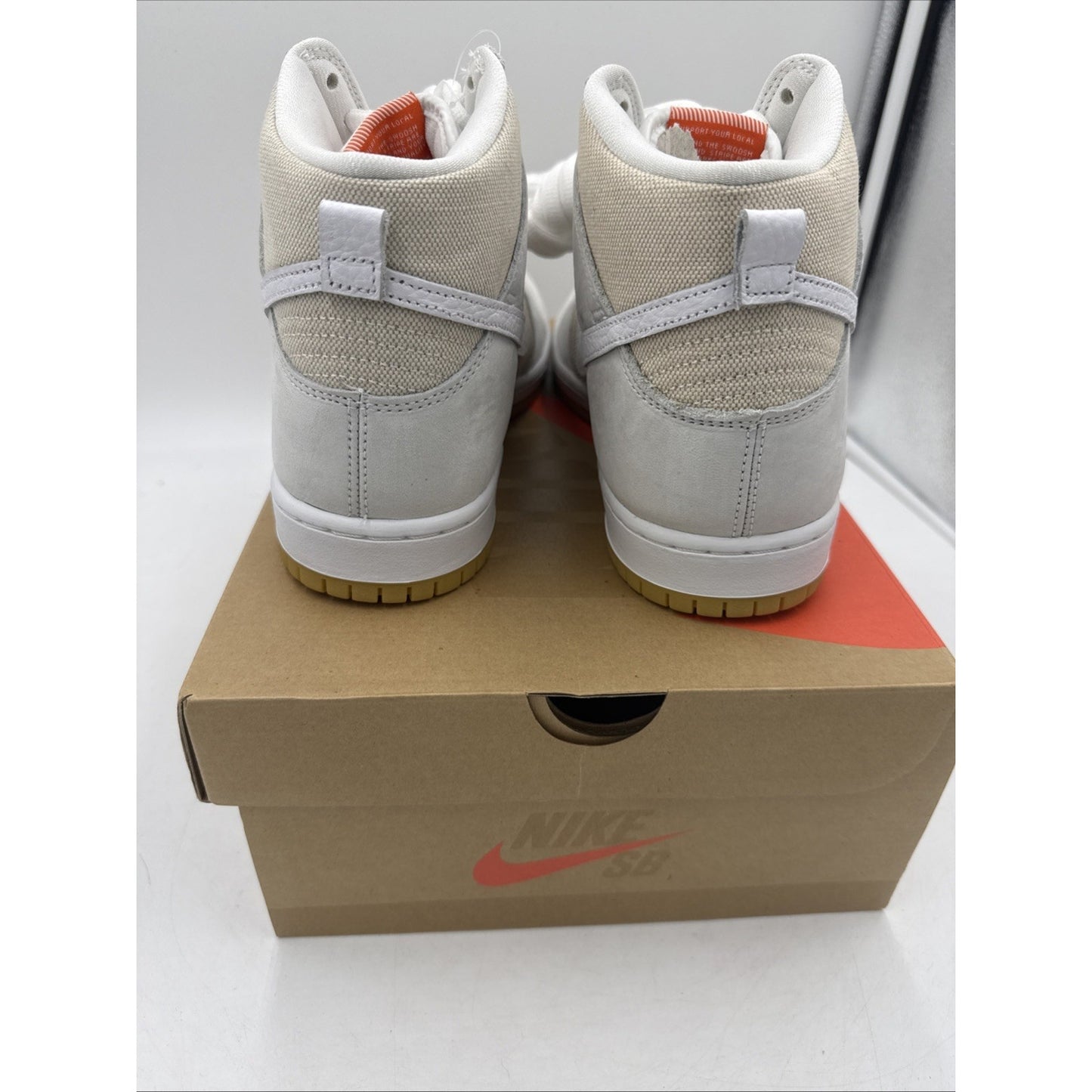 Size 9.5 - Nike Dunk Pro ISO SB High Unbleached Pack - Natural