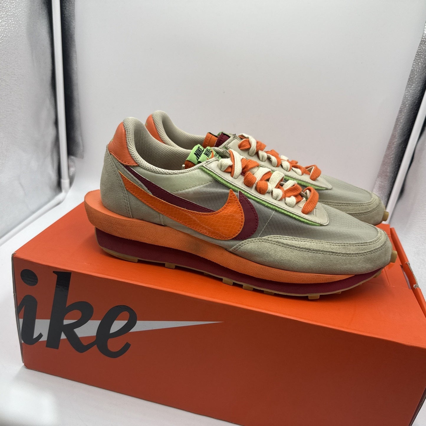 Size 11 - Nike sacai x Clot x LDWaffle Net Orange Blaze