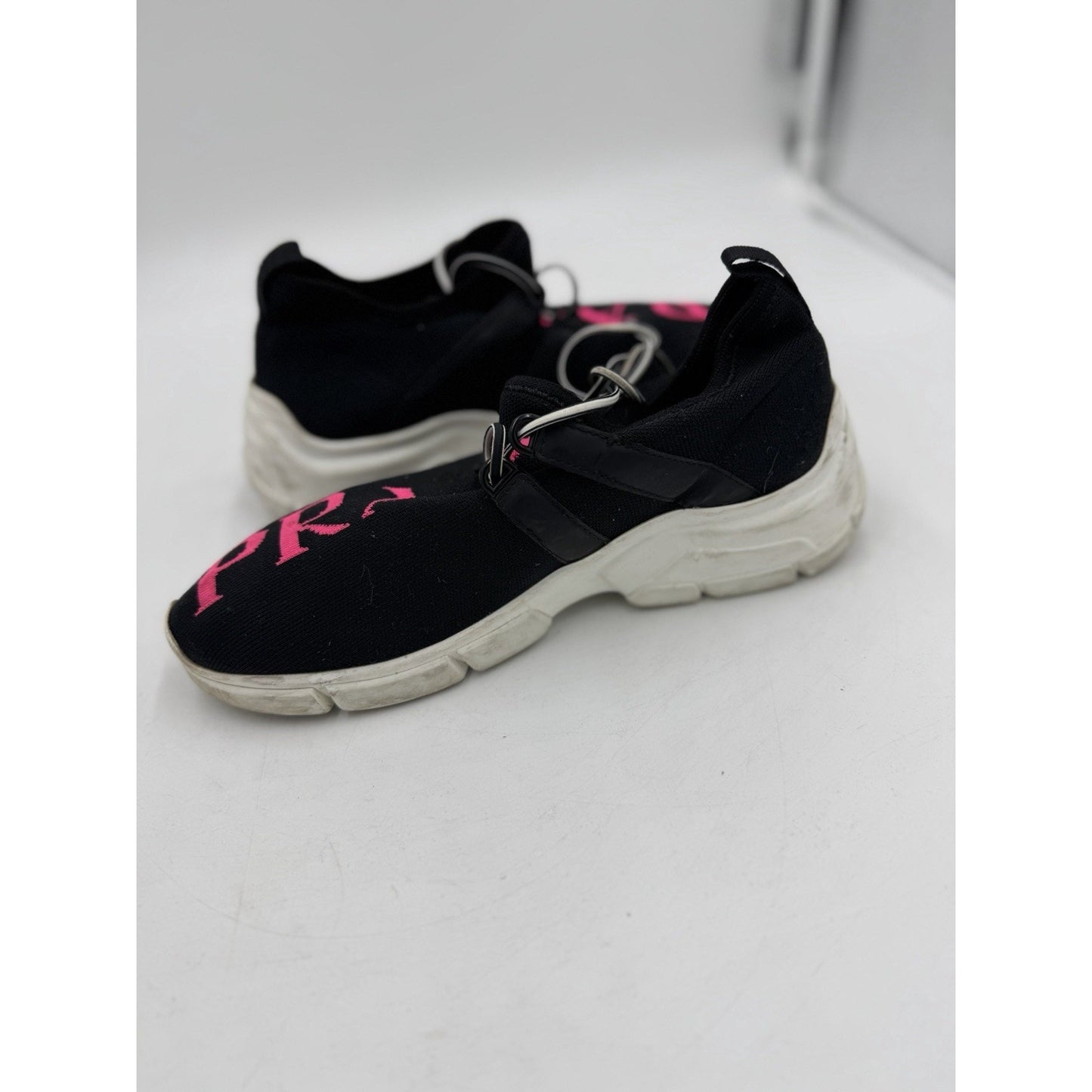 Size 4.5 - Prada Knit Fabric Sneakers Black