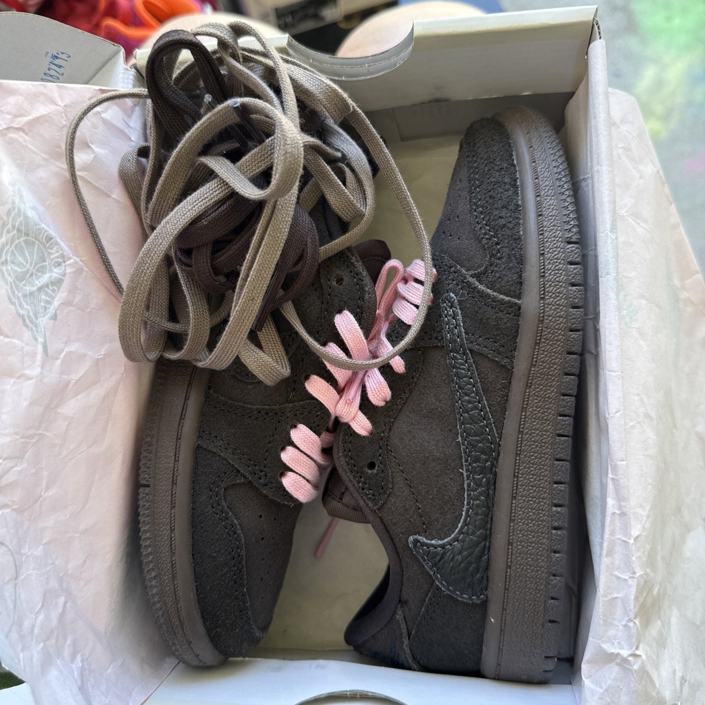 Travis Scott Jordan 1 Low OG SP Dark Mocha/Velvet Brown Sneakers Size 11C