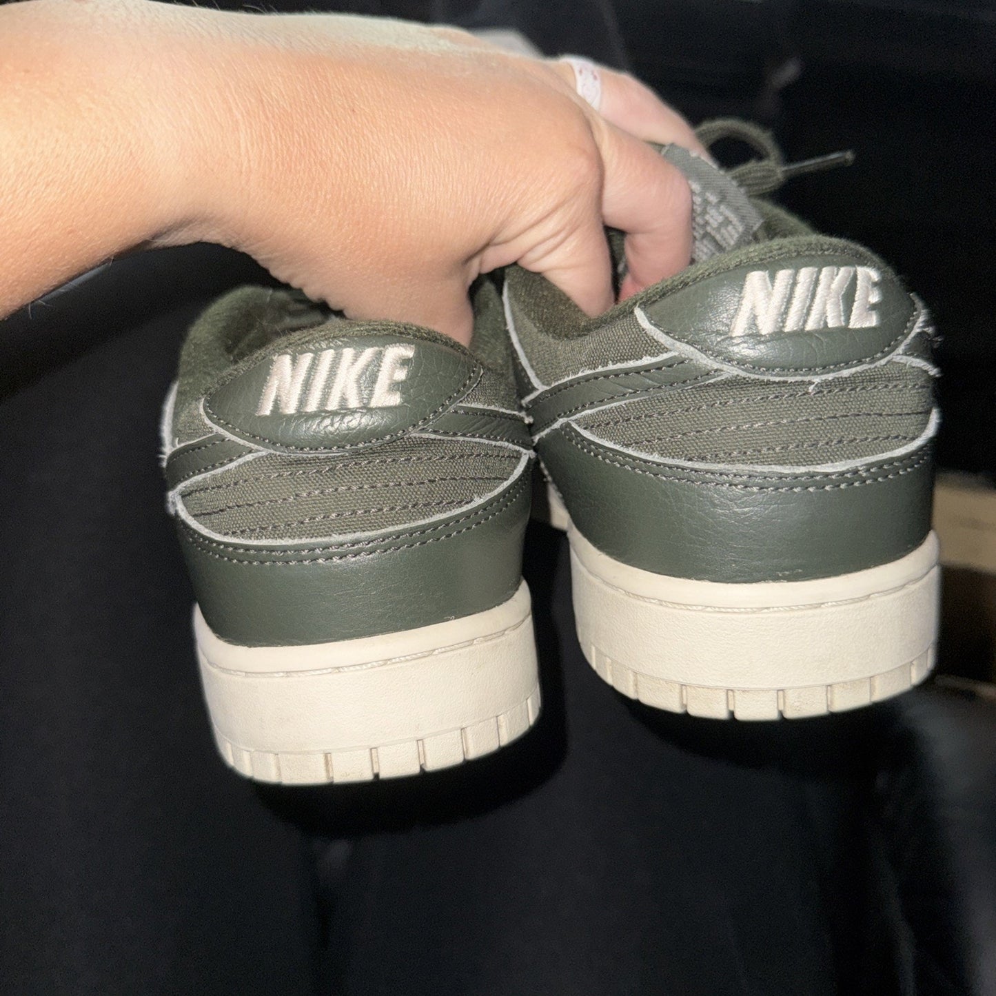 Nike Dunk Low Premium Sequoia Olive Green White Sneakers Shoes DZ2538-300 Men 12