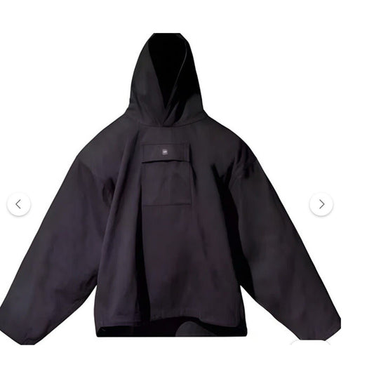 Yeezy Gap Engineered by Balenciaga Men's Sateen Anorak Black Size Large