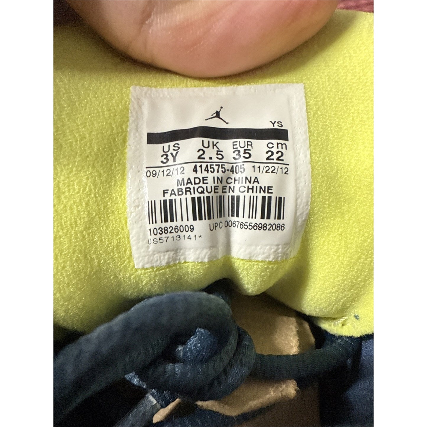 Size 3y Jordan 13 Brave Blue 414575-405