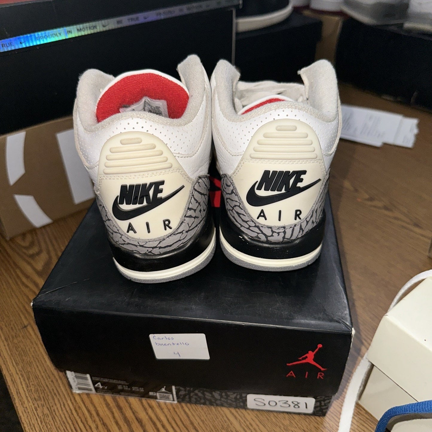 Air Jordan (GS) 3 Retro "WHITE CEMENT REIMAGINED" 2023 - Size 4Y - dm0967 100 ..
