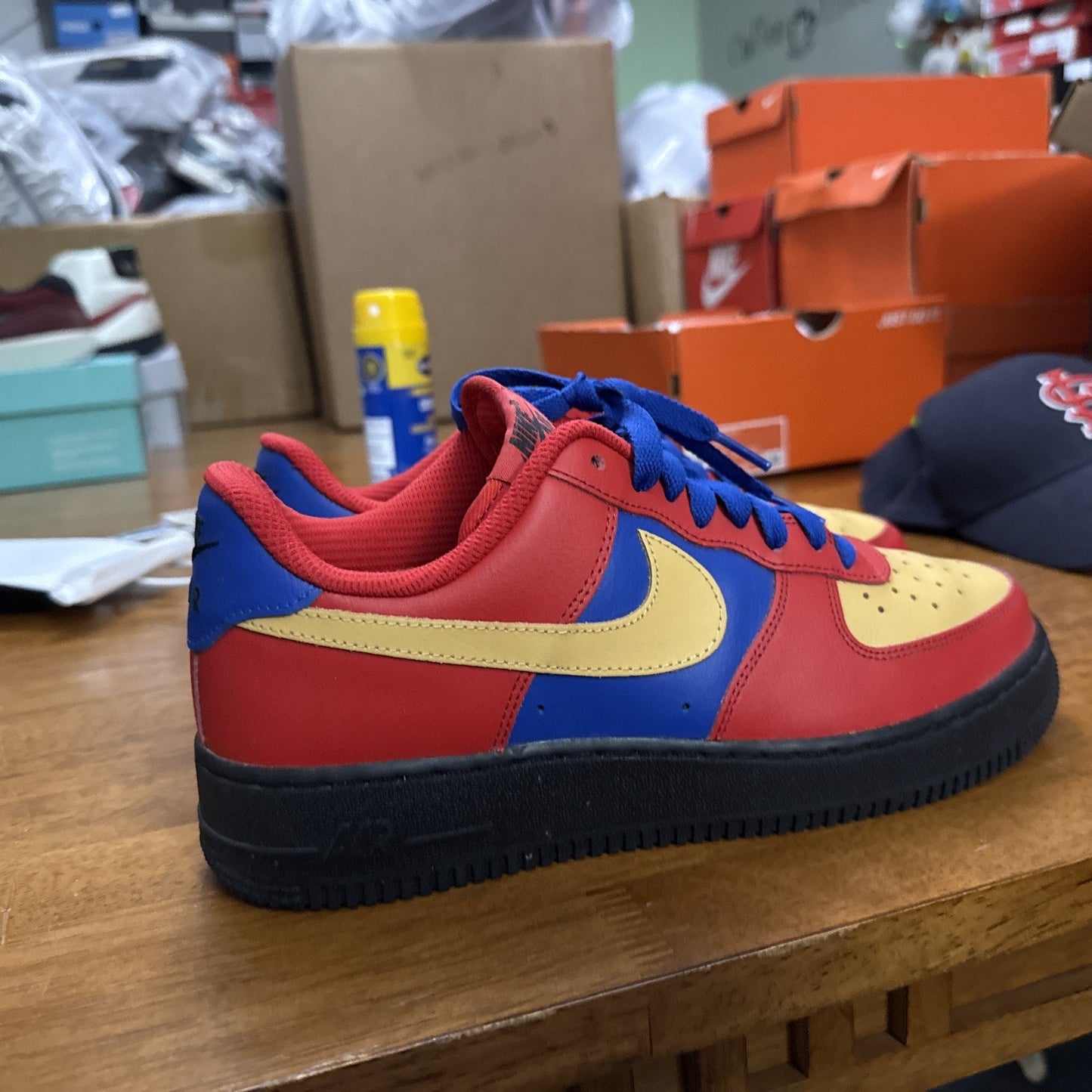 Size 8.5 Nike Air Force 1 By You Captain American Ct7875-994 BS368