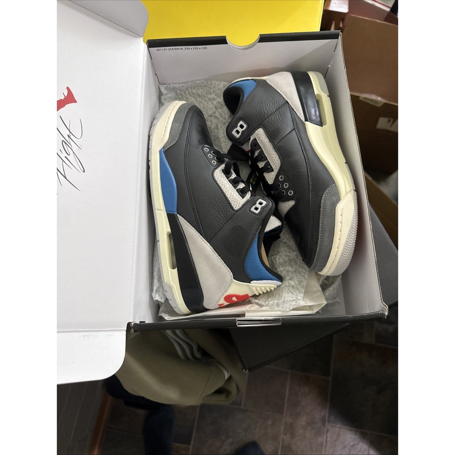 New Size 7.5 Air Jordan 3 Retro OG Rare Air Ebay Authenticated IB8967 004