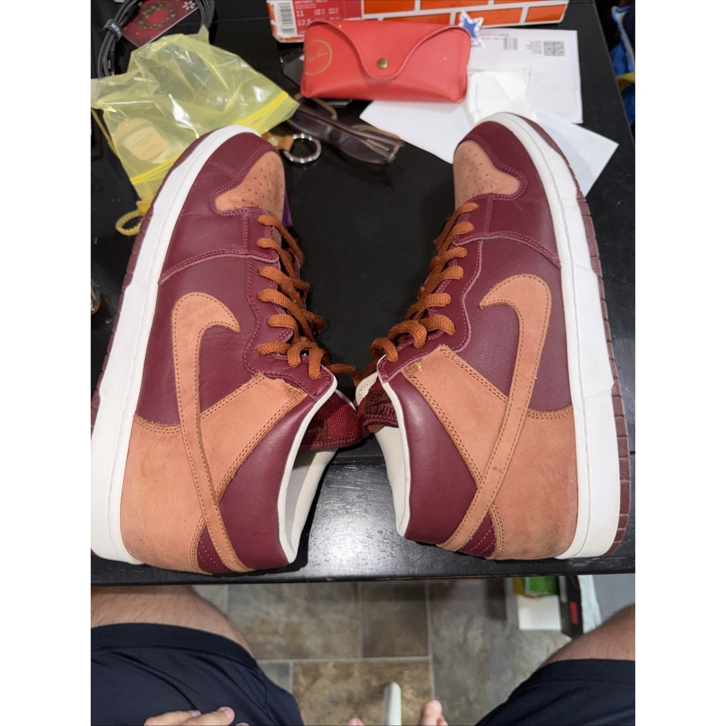 Rare Nike Dunk Mid Pro SB Team Red Pony 2007 Size 12 Used 314383-621