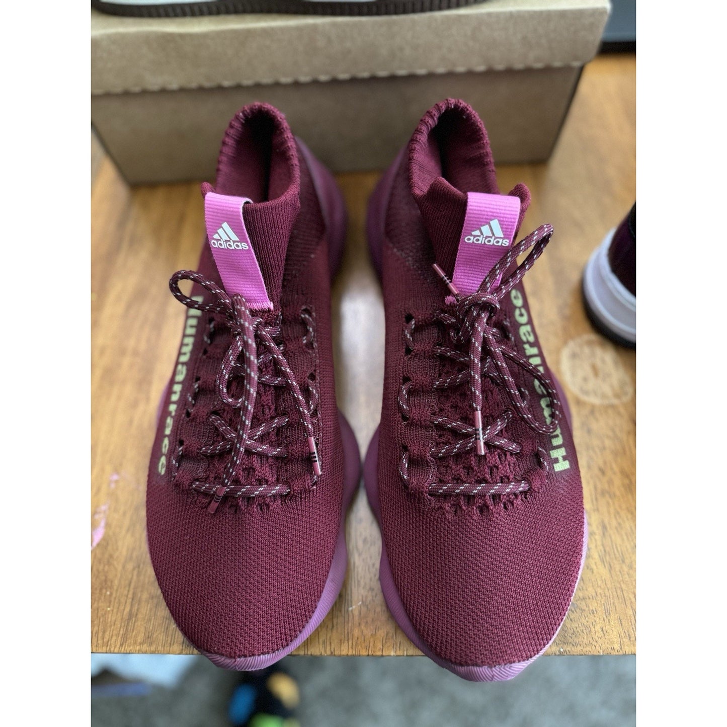 Size 12 - adidas Pharrell x Human Race Sichona Burgundy NBS145