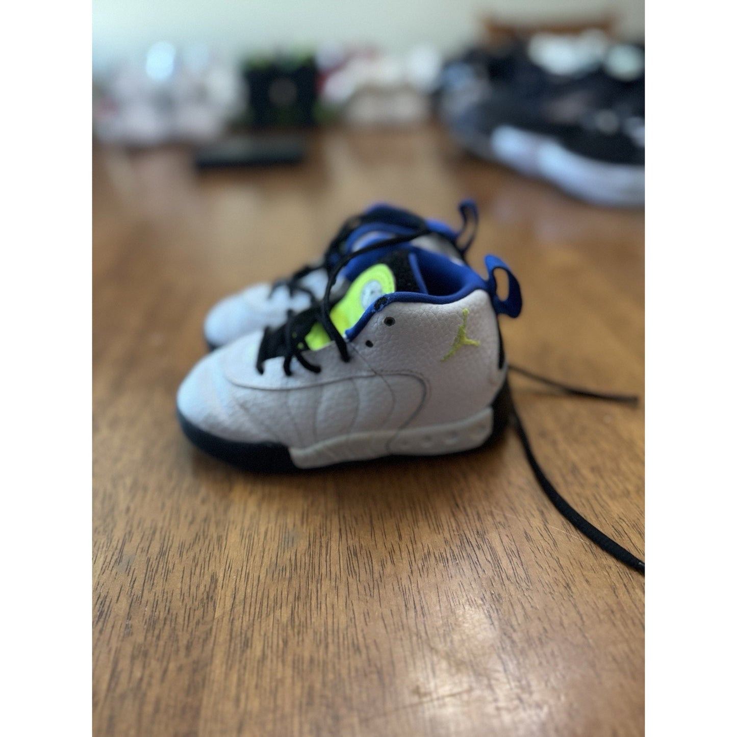 Nike Jordan Size 7C Jumpman Pro Toddler Sneakers Shoes White Blue NBS120