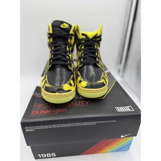 Size 9 - Nike Dunk 1985 High Yellow Acid Wash