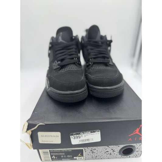 Size 4 (GS) - Jordan 4 Retro 2020 Low Black Cat