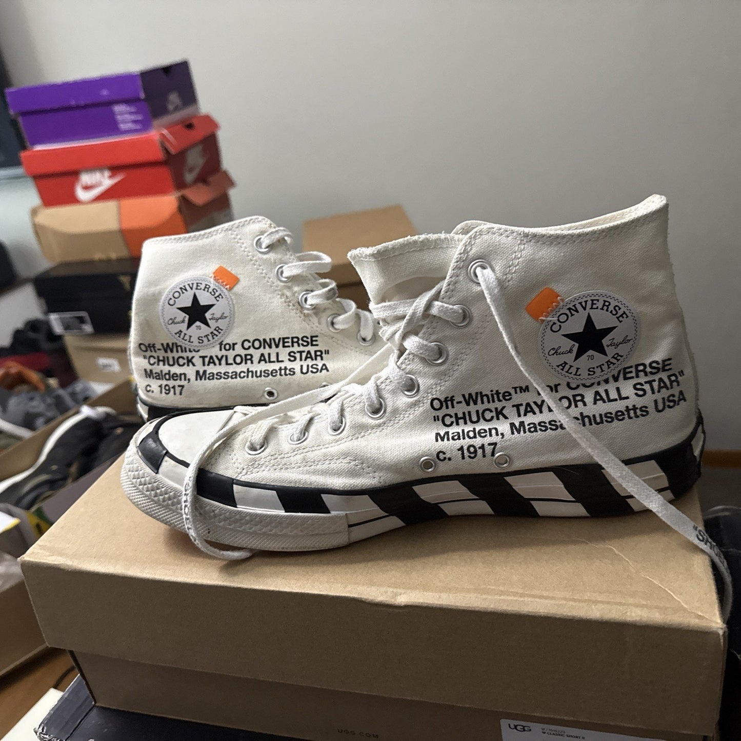 Size 10 - Converse Off-White x Chuck 70 White