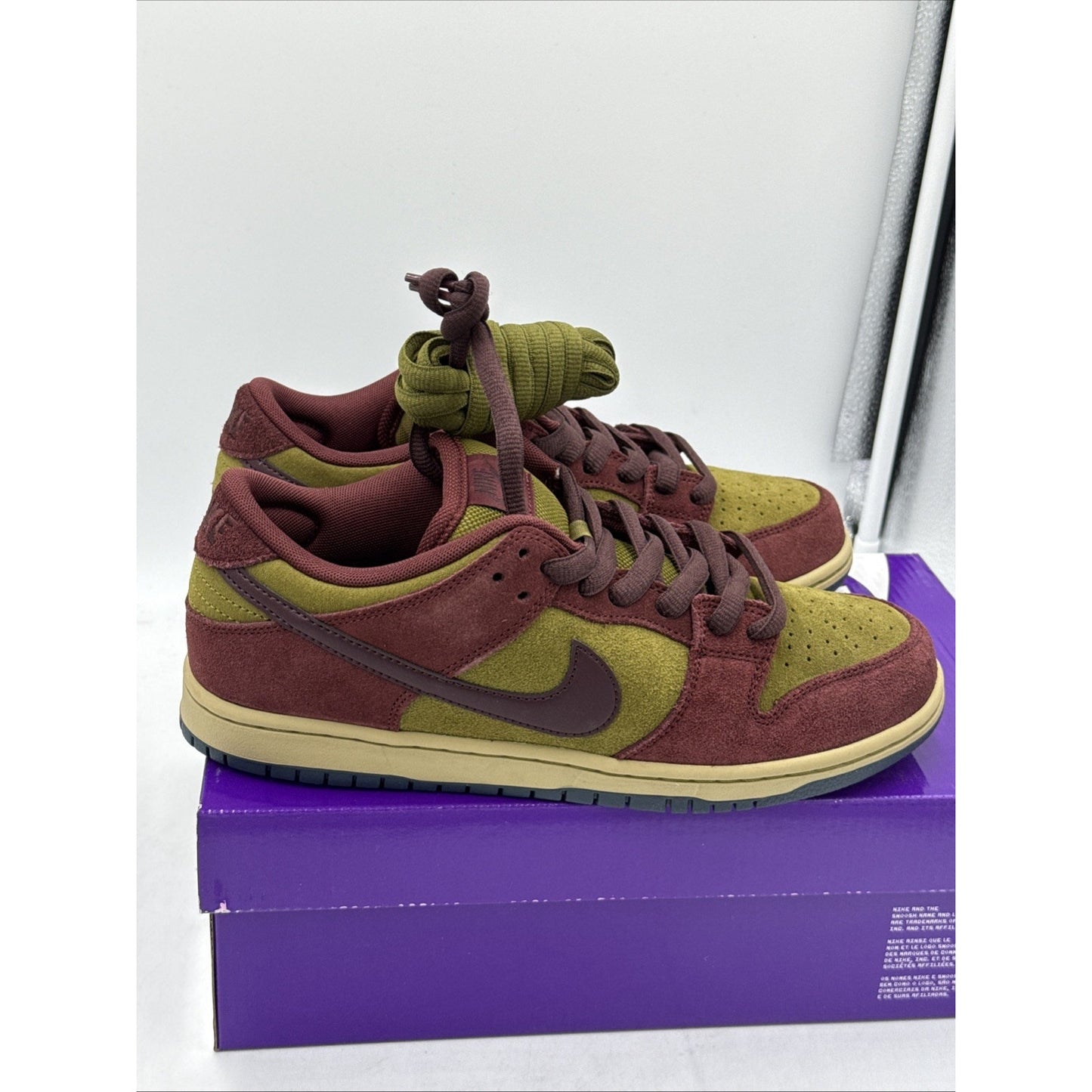 Size 8.5 - Nike Dunk SB Low Dark Team Red Olive Flak