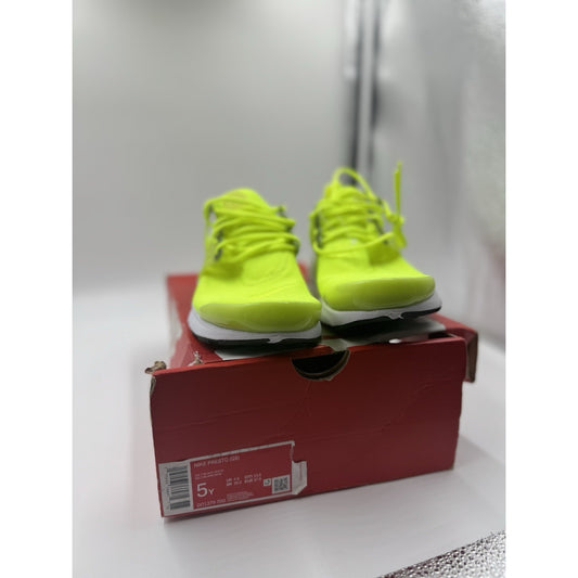 Size 5Y NIKE PRESTO VOLT NEON / WHITE BLACK VOLT DO1379-700