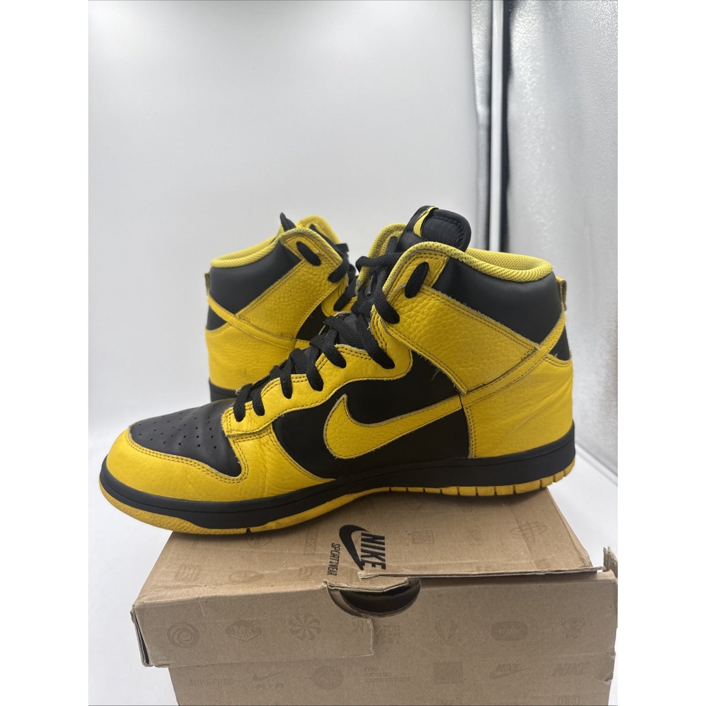 Size 13 - Nike Dunk High Black Varsity Maize