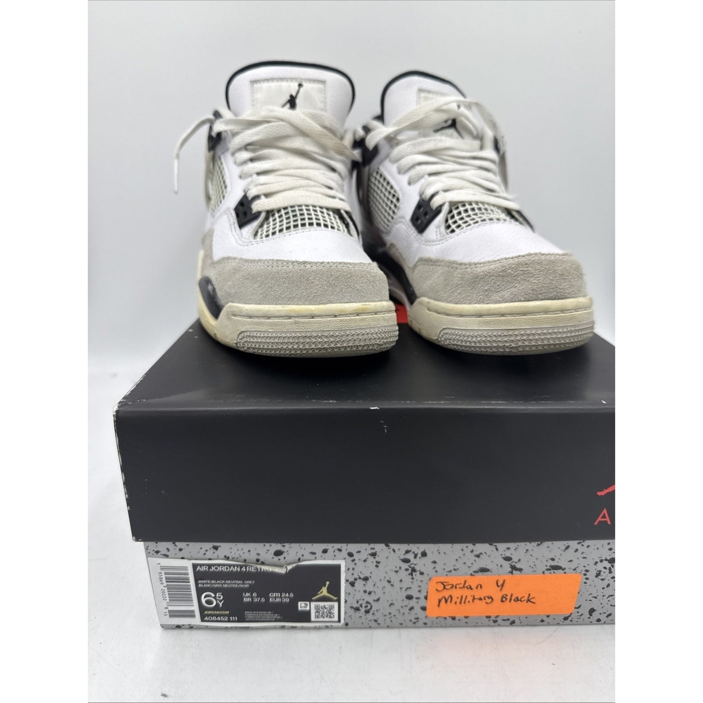 Size 6.5 (GS) - Jordan 4 Retro Mid Military Black