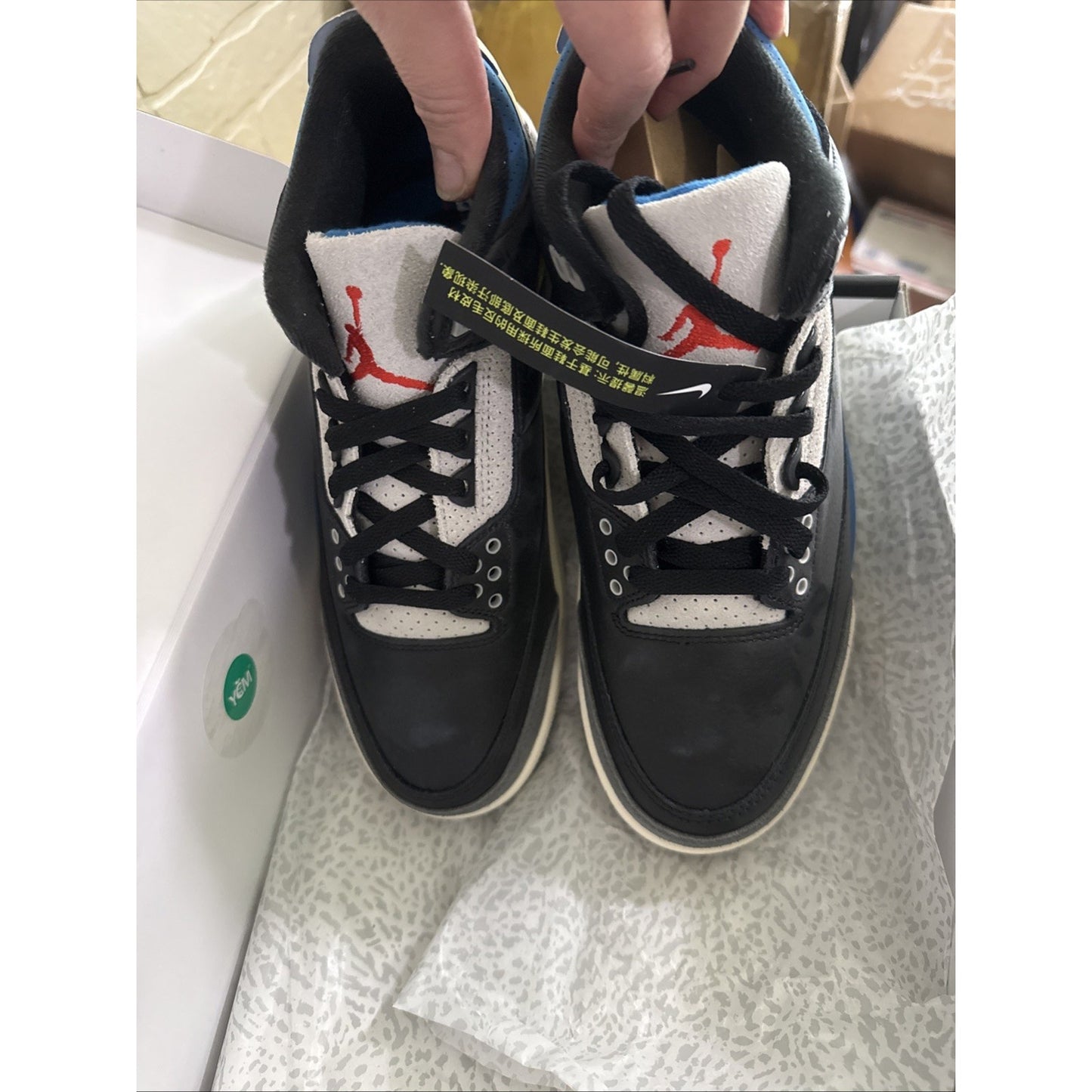New Size 7.5 Air Jordan 3 Retro OG Rare Air Ebay Authenticated IB8967 004