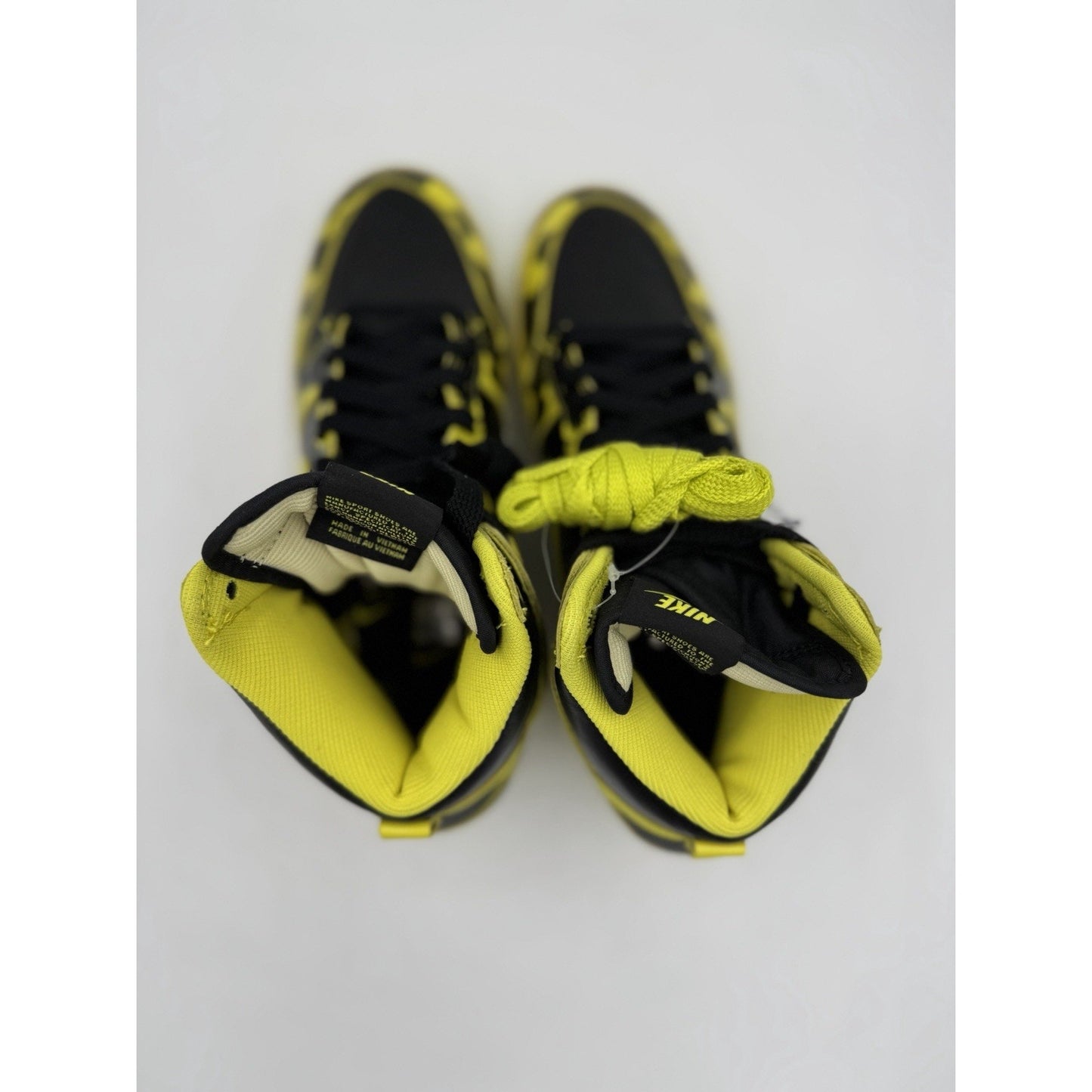 Size 9 - Nike Dunk 1985 High Yellow Acid Wash