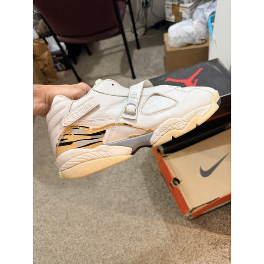 Lot Of 9 Jordan Shoes All Crumbling And With Flaws Needs Sole Swapped.