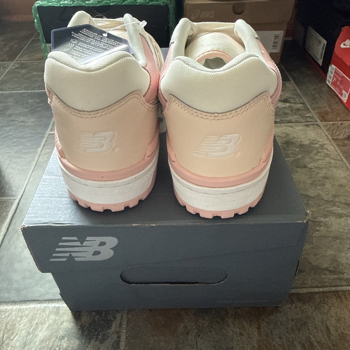 Size 9.5 - New Balance 550 White Pink W
