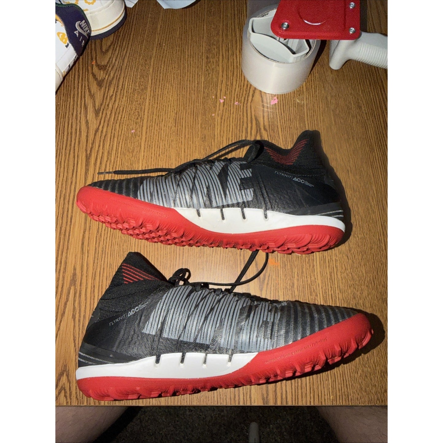 Size 6 Nike Act Flyknit Jr Mercurialx Cleat Sample Tagged
