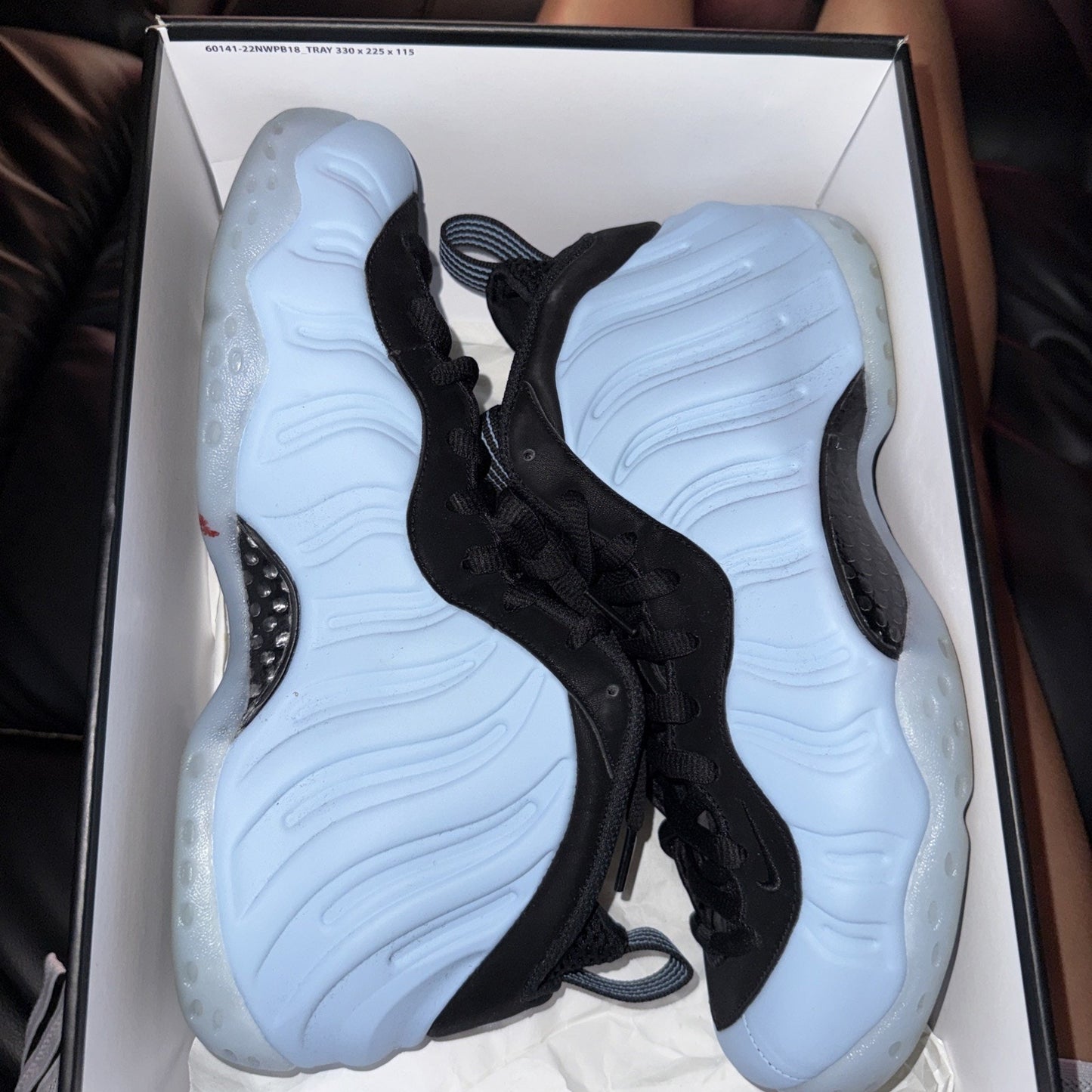 Size 8.5- Nike Air Foamposite One Psychic Blue and Black