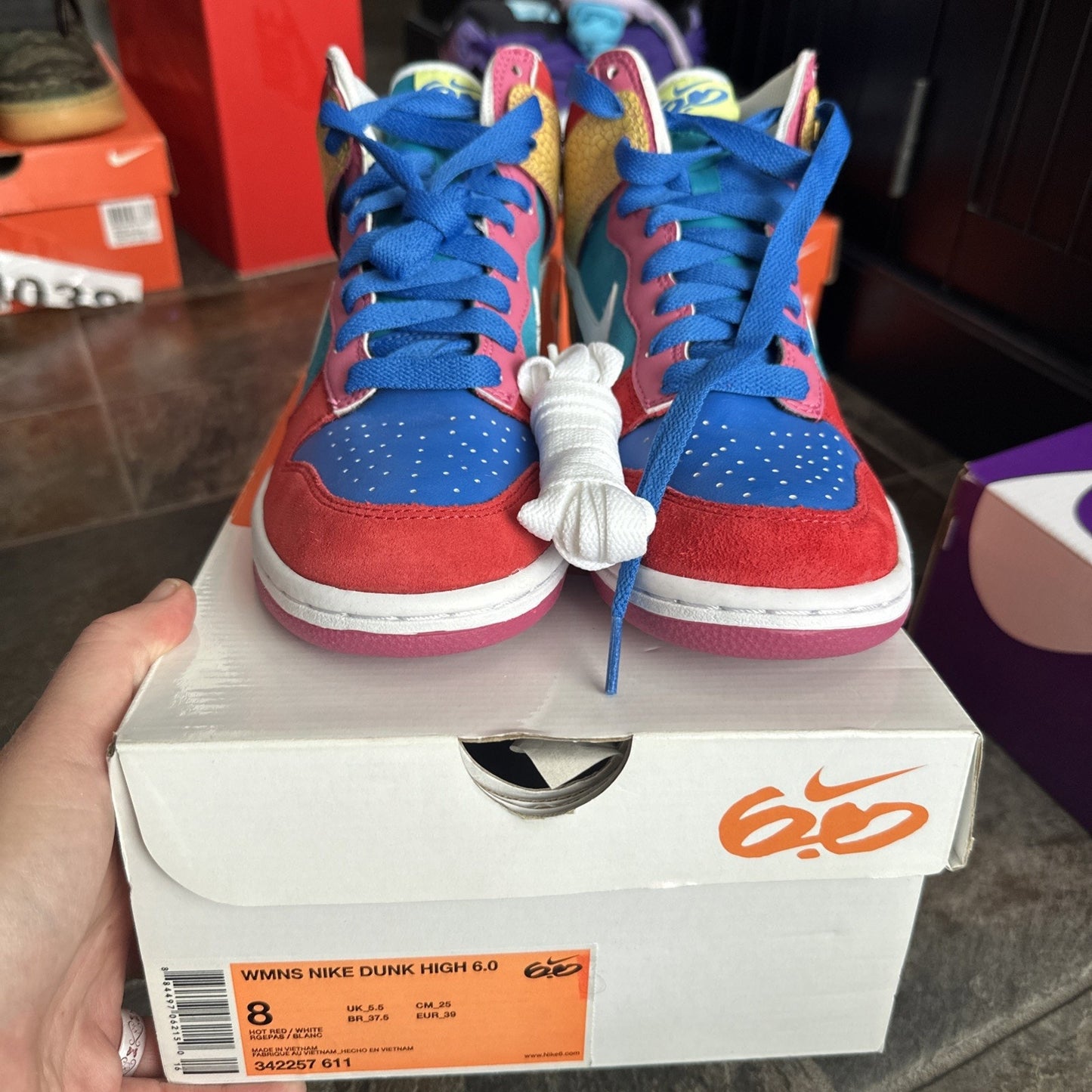 Size 8 - Nike Dunk 6.0 High Hot Red W