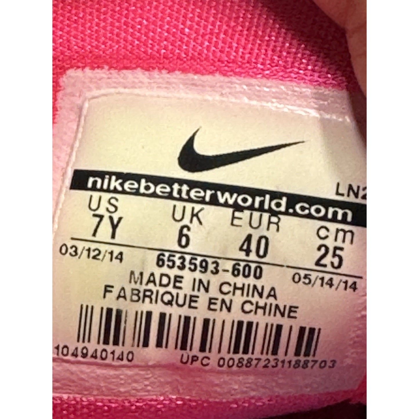 Vtg NIKE Youth KOBE IX 9 EM White HYPER PINK COBALT 653593 600 sz 7Y Women 8.5