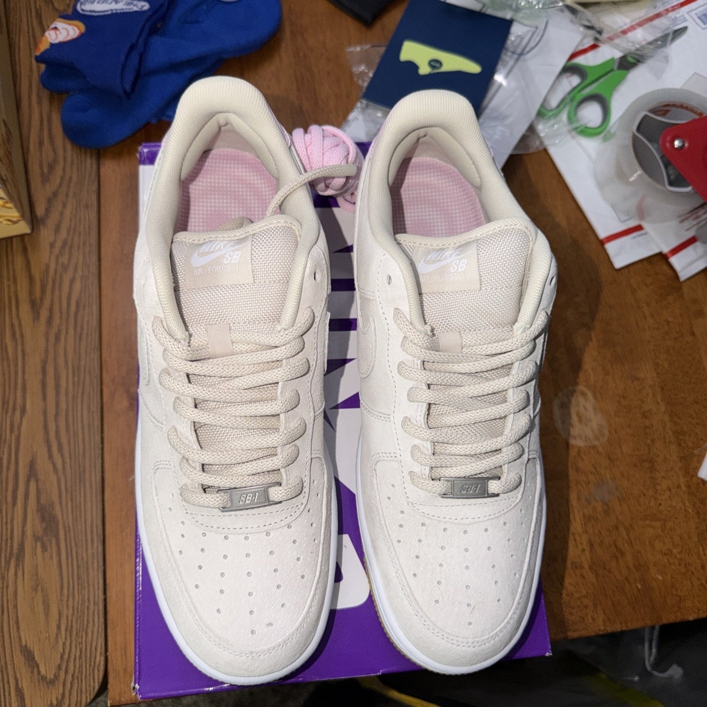 Size 11 - Nike Air Force 1 Low SB Light Orewood Brown Pink