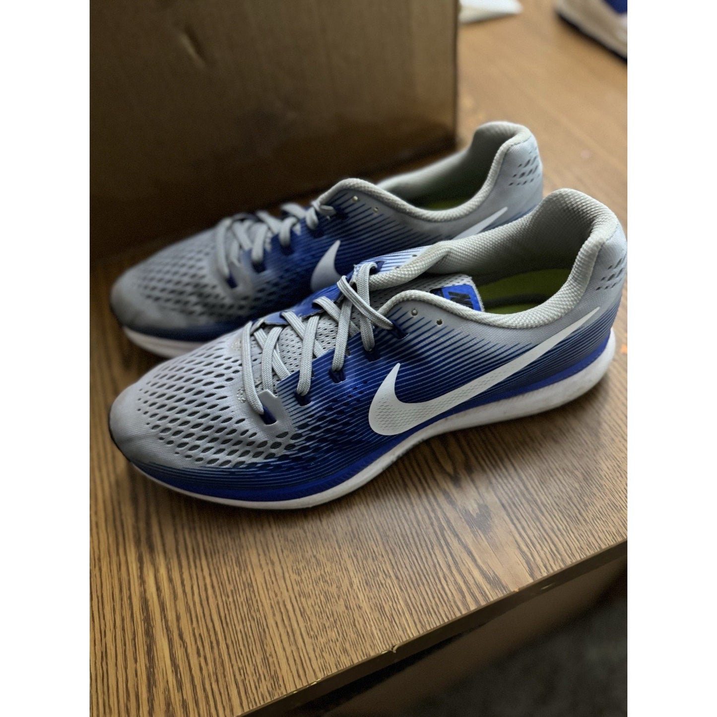 Size 13 - Nike Air Zoom Pegasus 34 Grey Racer Blue NBS092