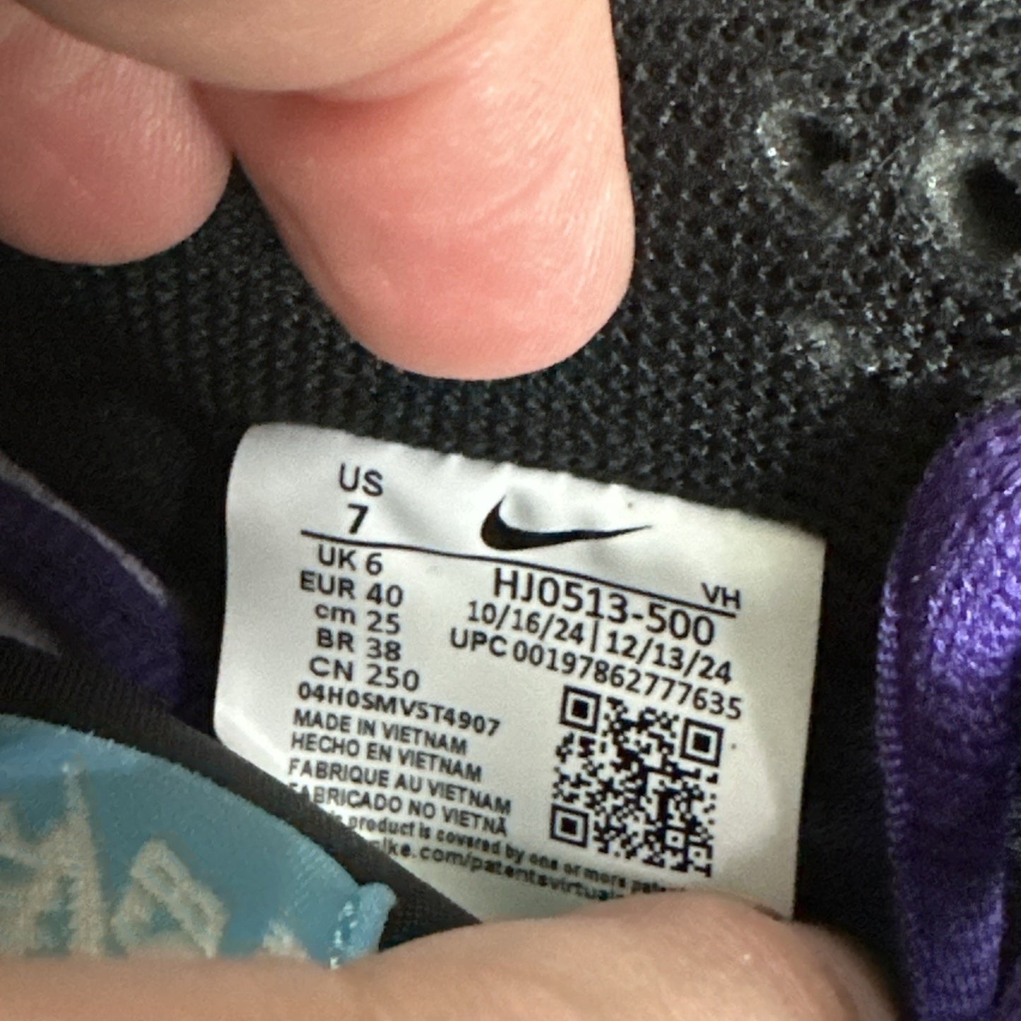 Nike SB Hayley Wilson Dunk Low Purple Court Sneakers Size 7 HJ0513-500