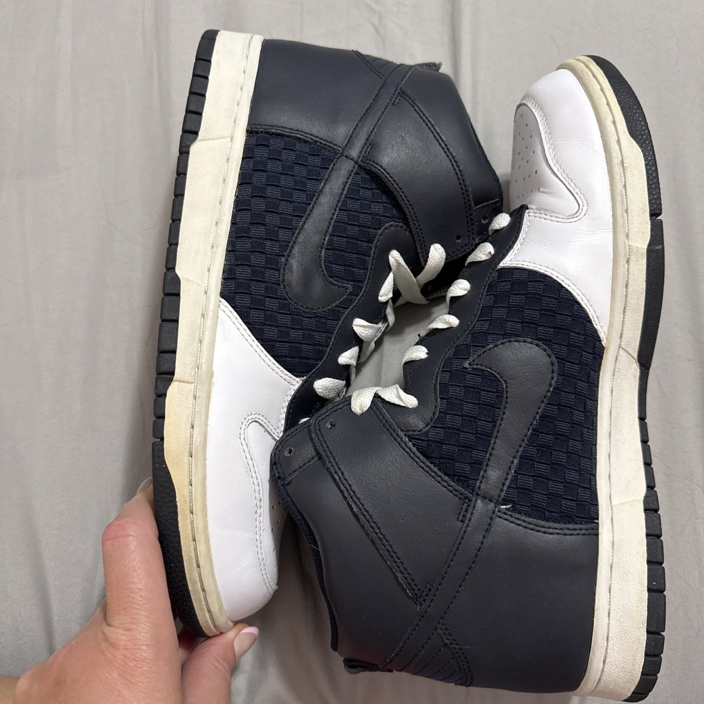 Size 11 - Nike Dunk High Black, Obsidian White - 317982-143