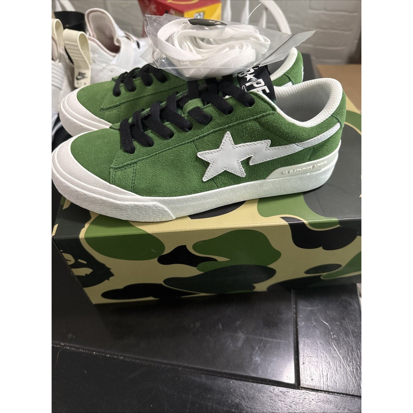 Size 7 - A Bathing Ape Mad Sta #1 M1 Green