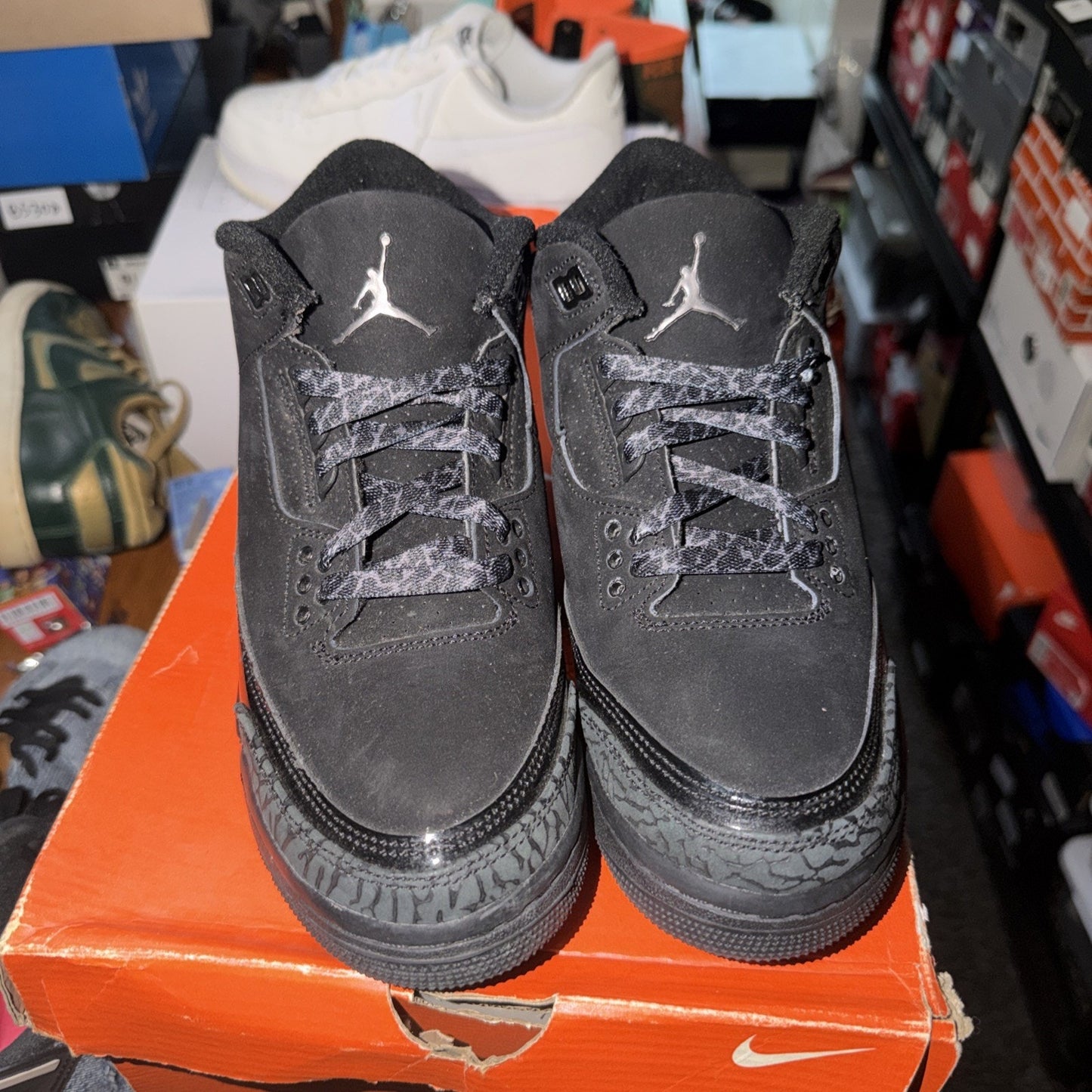 Air Jordan 3 Black Cat GS Size 6Y 2025 Women 7.5