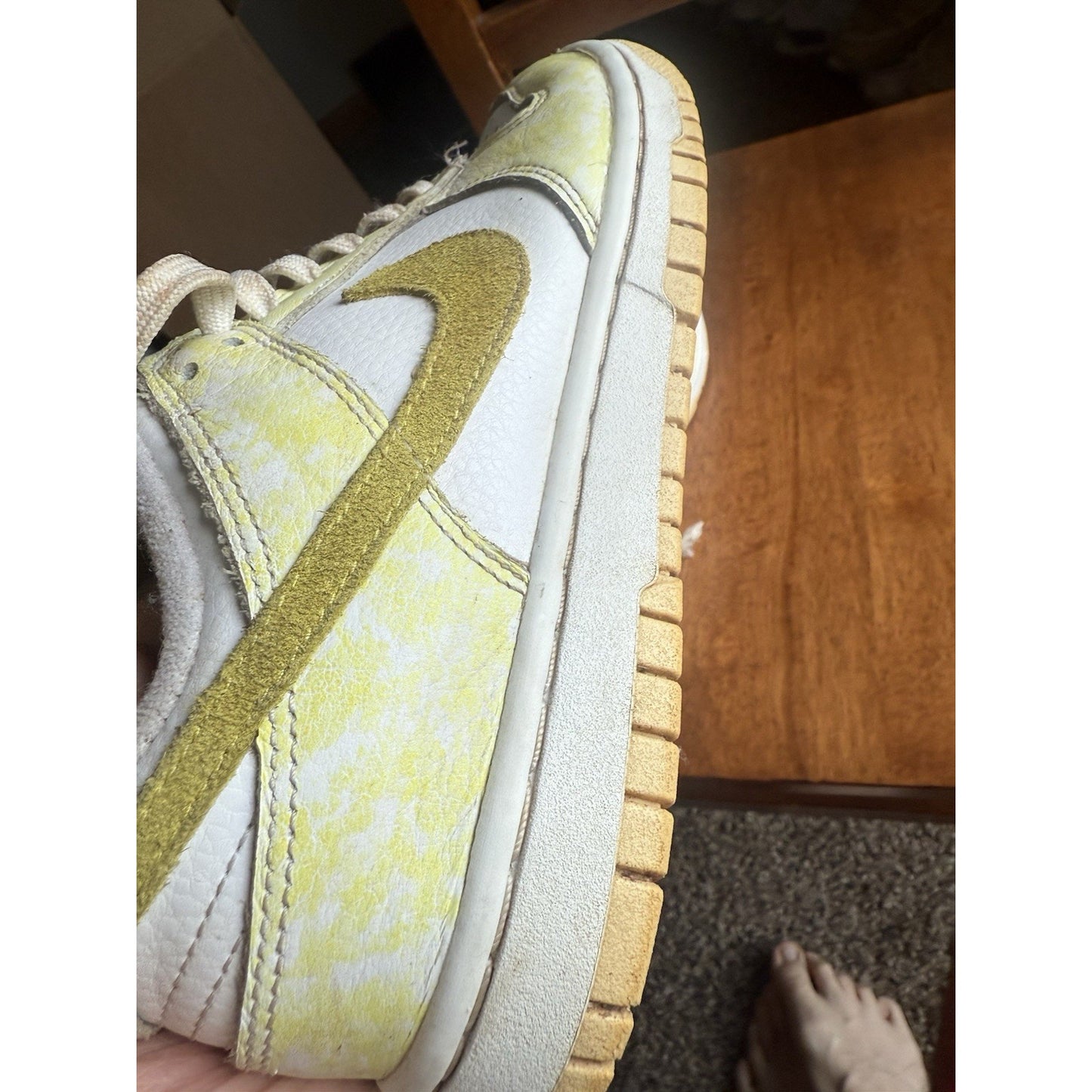Size 6.5Y Nike Dunk Low Yellow Strike NBS030