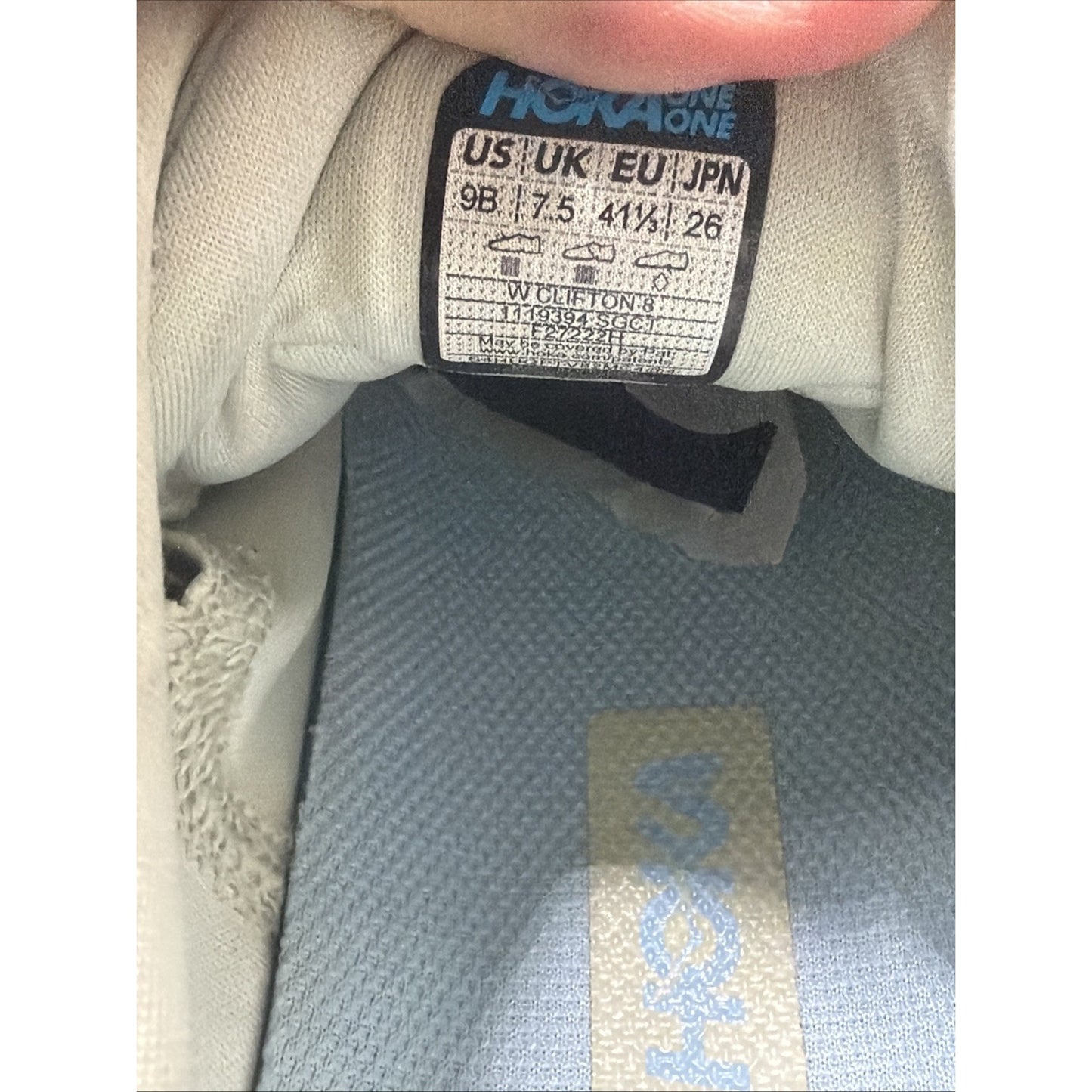 Size 9 - Hoka One One Clifton 8 Smoke Green W